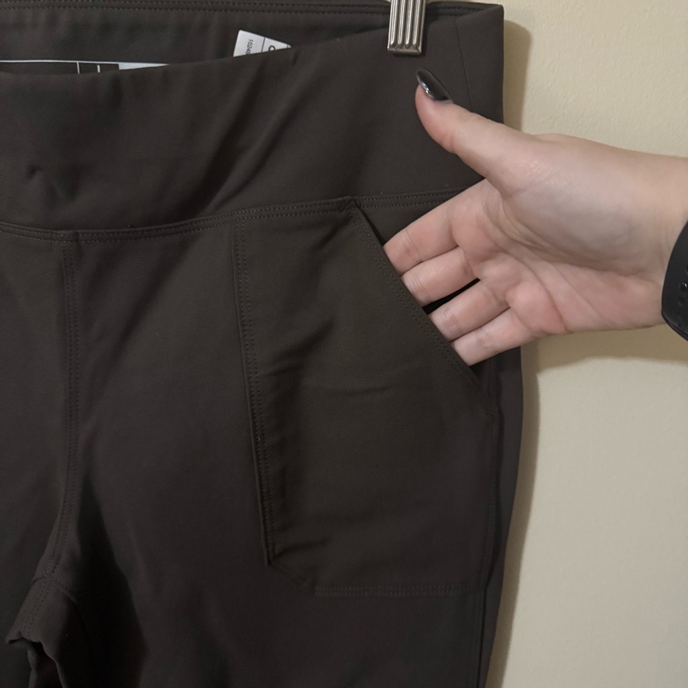 Carhartt Womens Brown / Gray Fitted Pants Size Large Work Wear - Picture 10 of 10